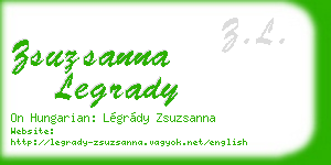 zsuzsanna legrady business card